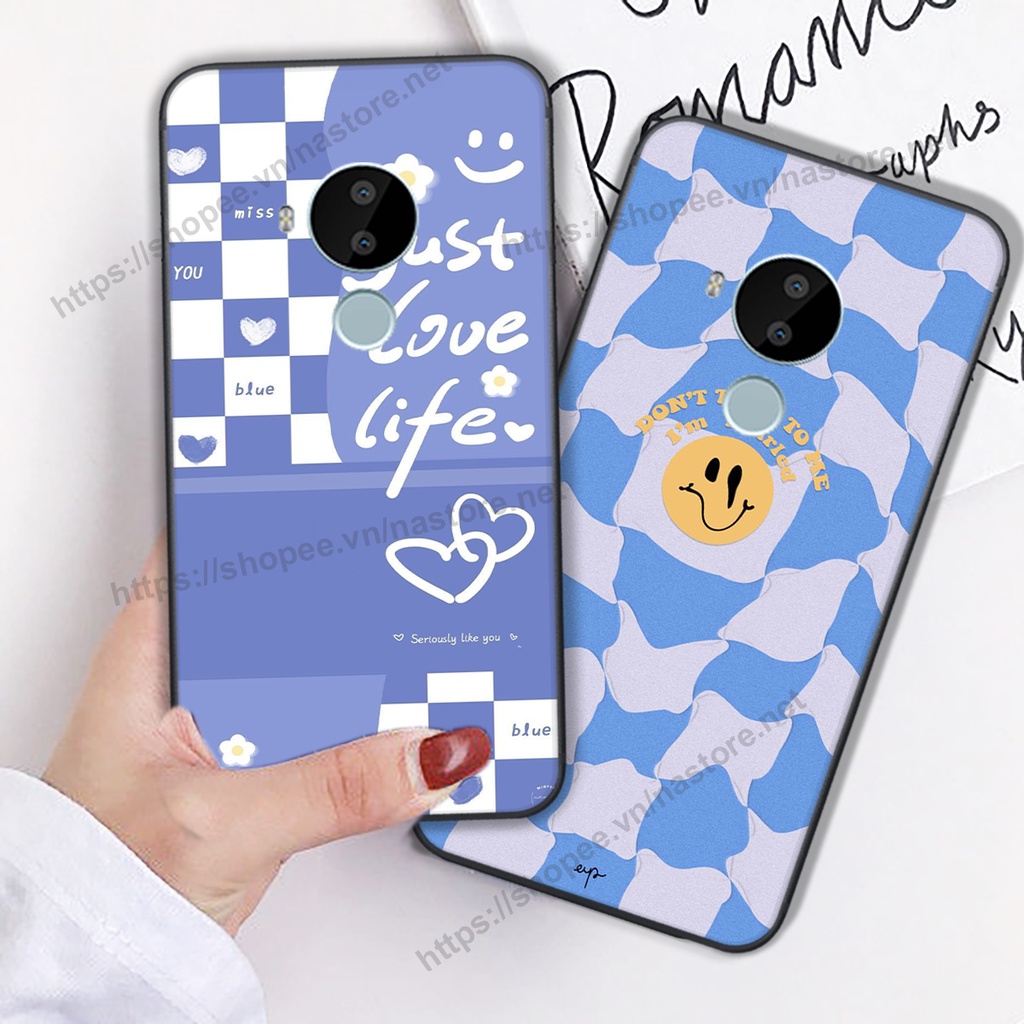 Ốp lưng Nokia Nokia 3.4 - Nokia C20 - Nokia C30 - Nokia G10 gấu bo viền mặt cười trái tim cute cực đẹp