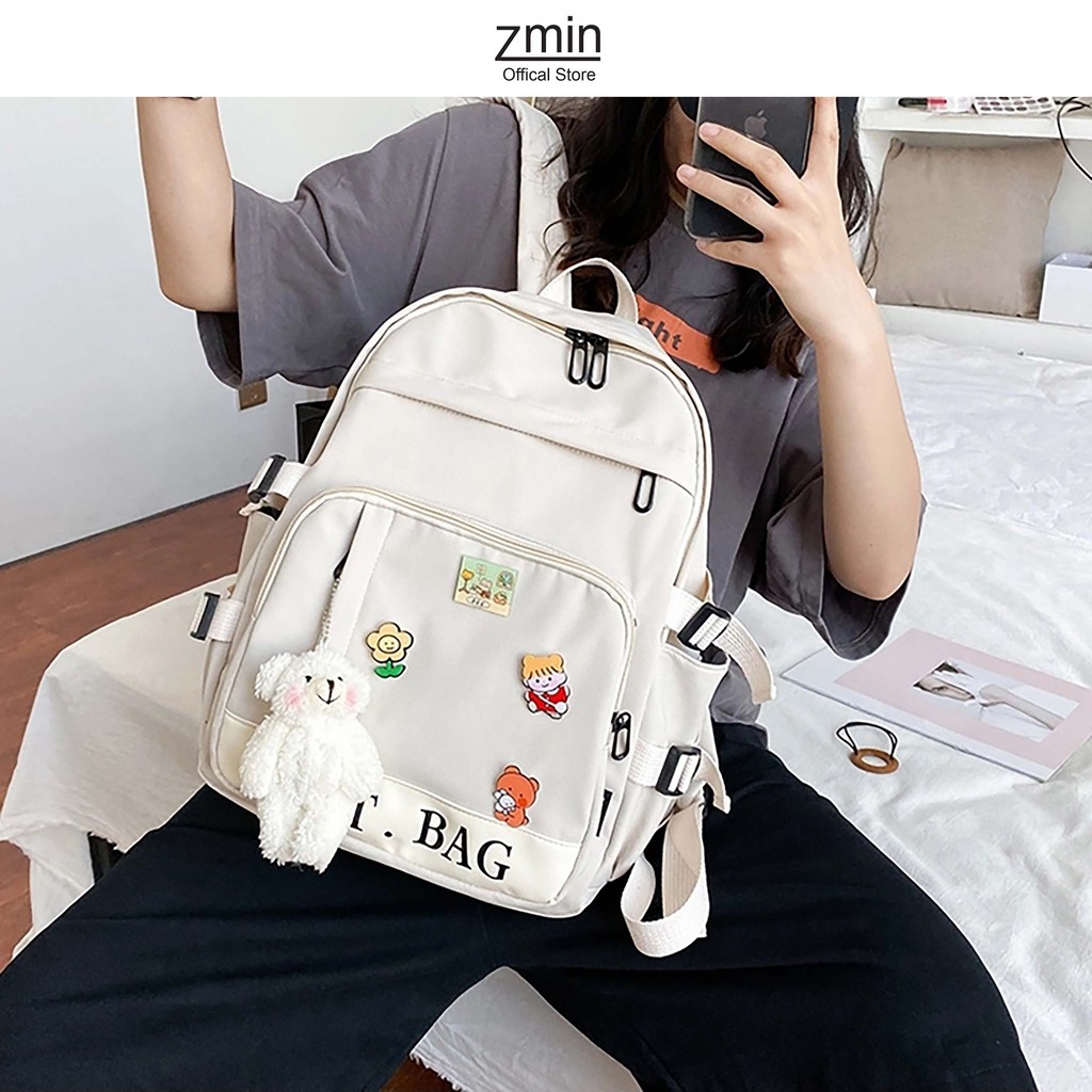 [Mã FATHANG5 giảm 10K đơn 50K] Balo thời trang ulzzang Zmin, chống thấm nước đựng vừa laptop 14inch, A4-Z103