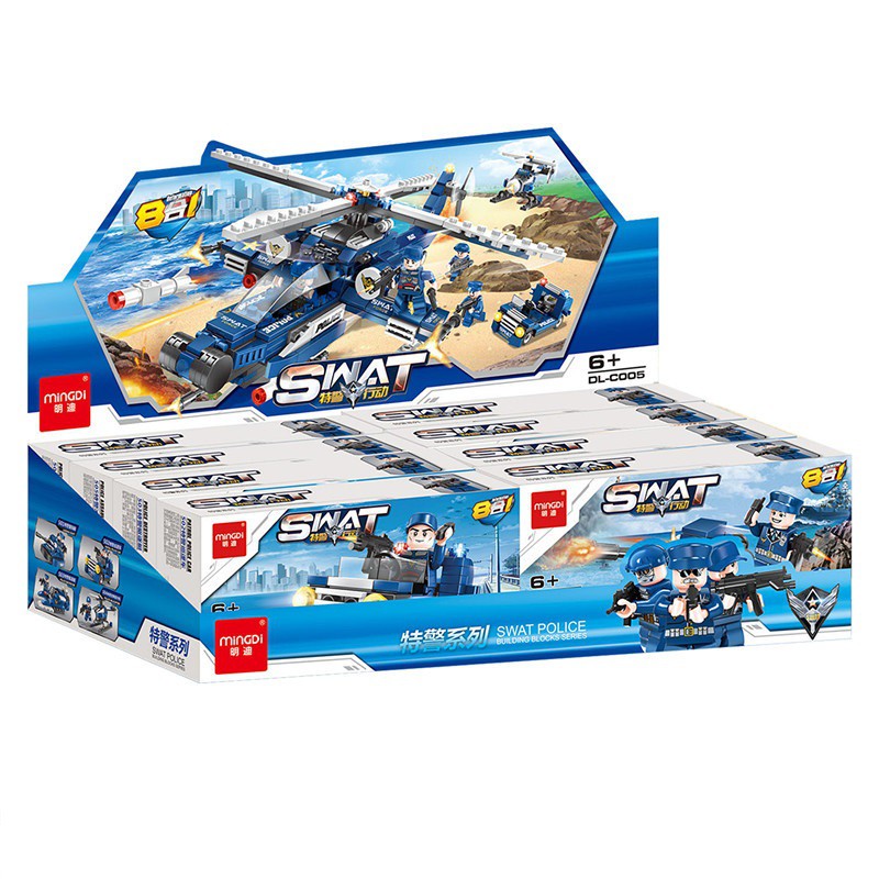 Bộ đồ chơi lắp ghép hình máy bay trực thăng cực to 19x4,5x9,4cm