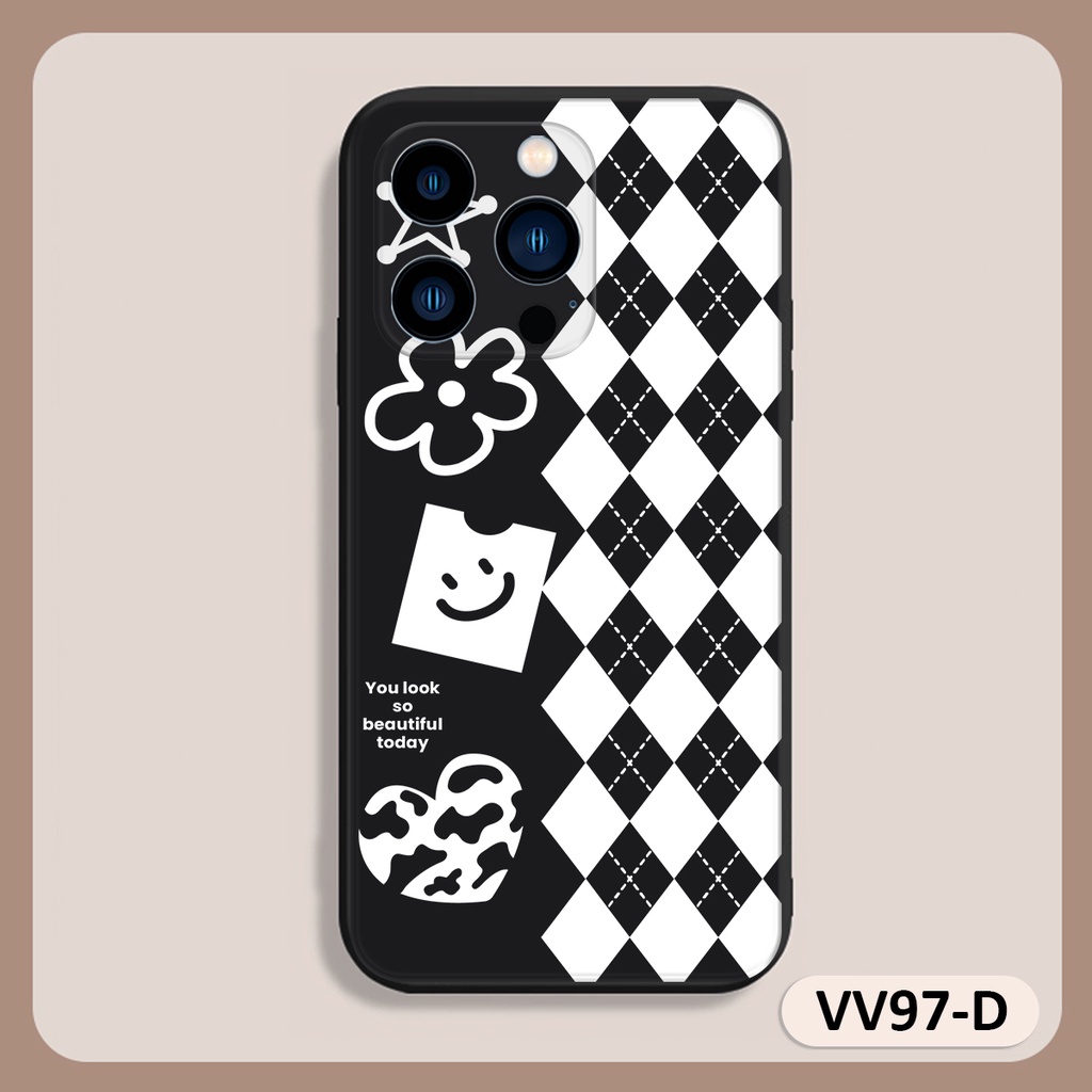 Ốp lưng ip Caro chấm bi cạnh vuông 6/6plus/6s/6splus/7/7plus/8/8plus/x/xr/xs/11/12/13/pro/max/plus/promax