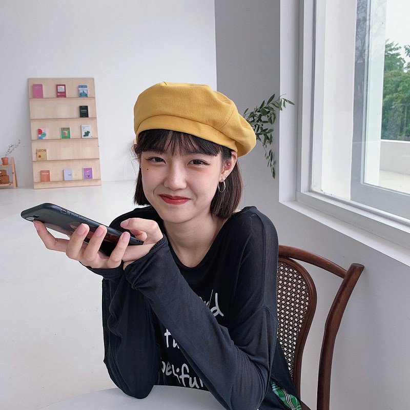 [SIÊU RẺ] Mũ nồi nữ-Mũ beret màu trơn thời trang xuân hè thu đông phong cách Hàn Quốc cổ điển cho nữ