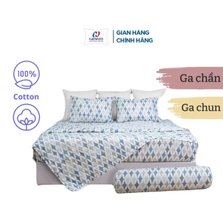 Bộ ga chun, 2 vỏ gối và vỏ gối ôm Hanvico và vỏ chăn tùy bộ