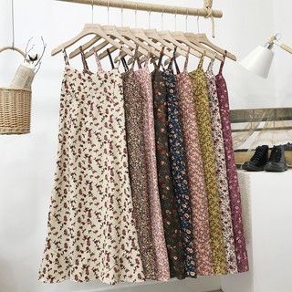 Yếm hoa nhí ulzzang - váy nữ dáng dài