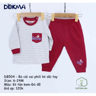 Bộ dài tay bé trai Dokma 3m-24m