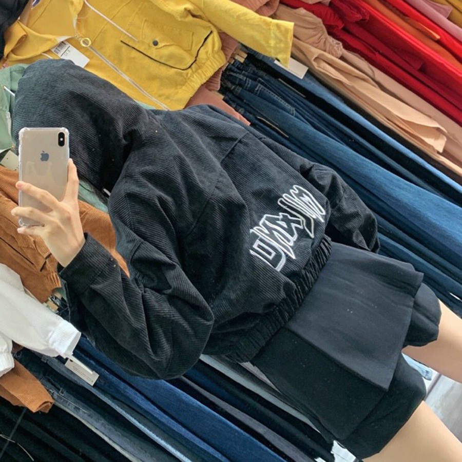 ÁO KHOÁC KAKI NHUNG LỬNG (M1040 - Thêu MILA)