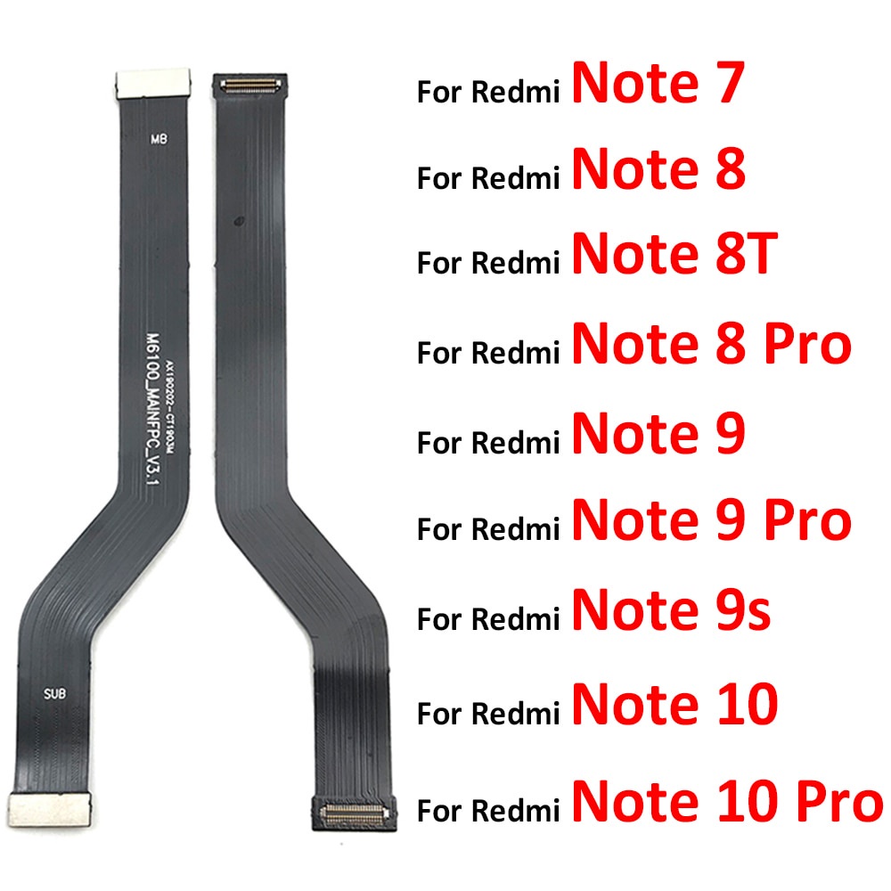 Dây Cáp Dẻo Bo Mạch Chủ Màn Hình LCD Cho Xiaomi Redmi Note 6 7 8 9 10 Pro 9S 8T 8 8A 9 9A 9C