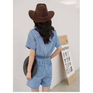 Jumpsuit Denim Ngắn Dáng Ôm DX0T