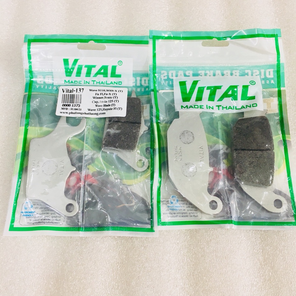 CẶP BỐ THẮNG VITAL WINNER 150,X TRƯỚC/SAU ( MÃ 137/146 )