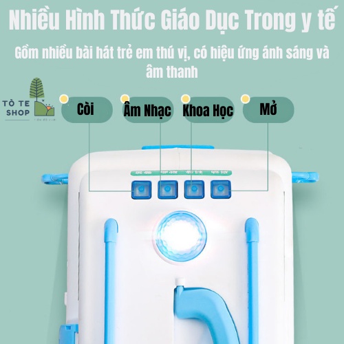 Đồ chơi bác sĩ, ô tô cứu thương gồm 30 chi tiết cho bé, các chi tiết đẹp và an toàn, đồ chơi nhập vai bác sĩ