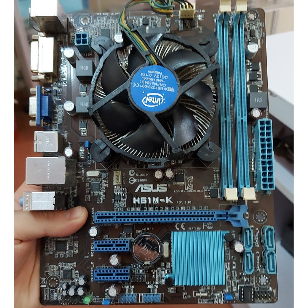 [COMBO] Main Asus H61 + chip i3 3220 + ram 4GB ( Tặng Fan CPU )