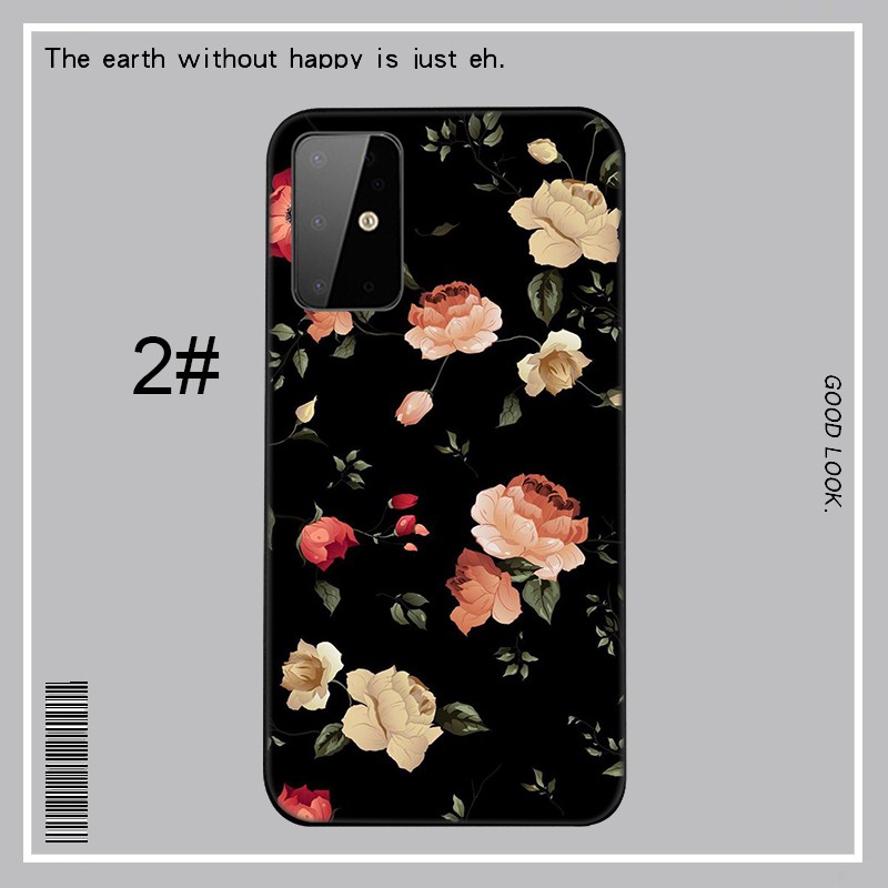 Samsung Galaxy A9 A8 A7 A6 Plus A8+ A6+ 2018 A5 A3 2016 2017 Casing phone Soft Case LU164 Floral Flower