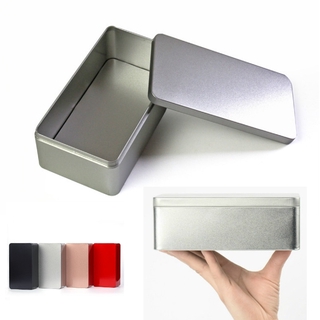 1 Hộp Thiếc 18cm Hình Chữ Nhật Đựng Bánh Kẹo Trà Cà Phê