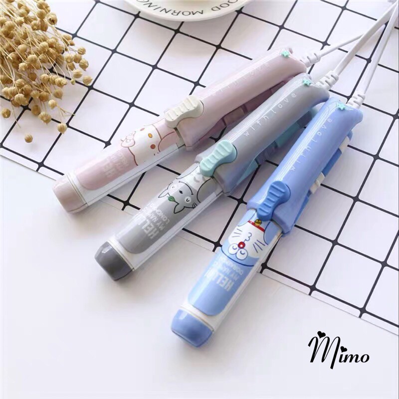 Máy làm tóc mini 2 in 1 tạo kiểu tóc duỗi uốn, xoăn ép nhiều mẫu hoạt hình cute dễ thương nhiều màu sắc