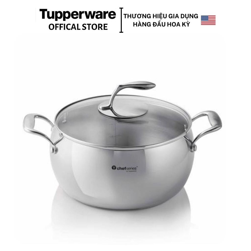 Nồi/ quánh Tupperware TChef Series Casserole dung tích 2.4L/3.8L/5.7L - Bảo hành 36T - Sử dụng được cho mọi loại bếp