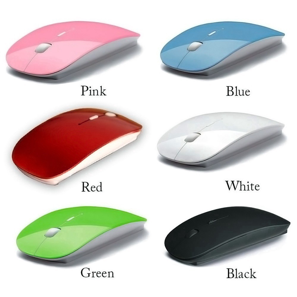 Chuột không dây Chuột Quang Không Dây Siêu Mỏng Màu Kẹo 2.4g Tiện Dụng Chuột máy tính