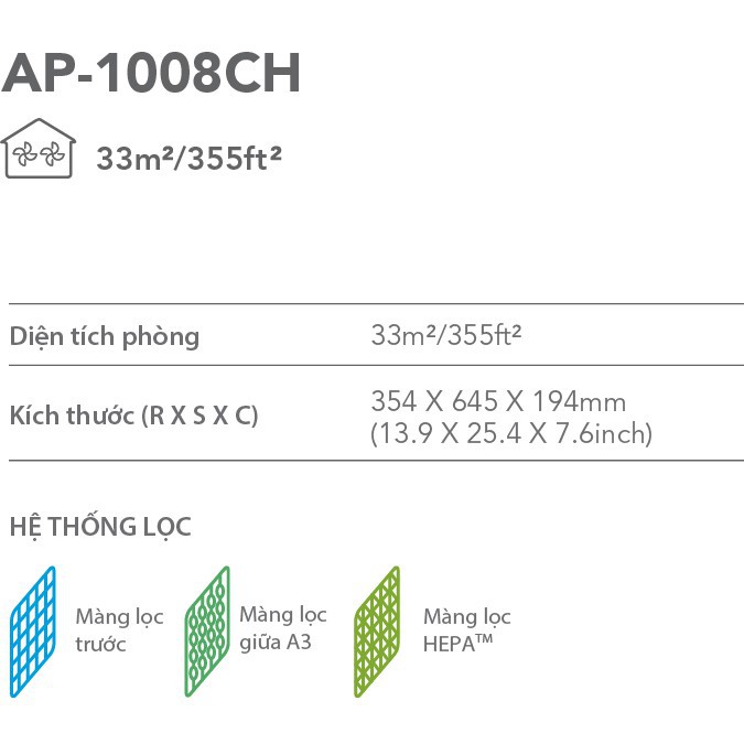 Máy lọc không khí Coway AP-1008CH