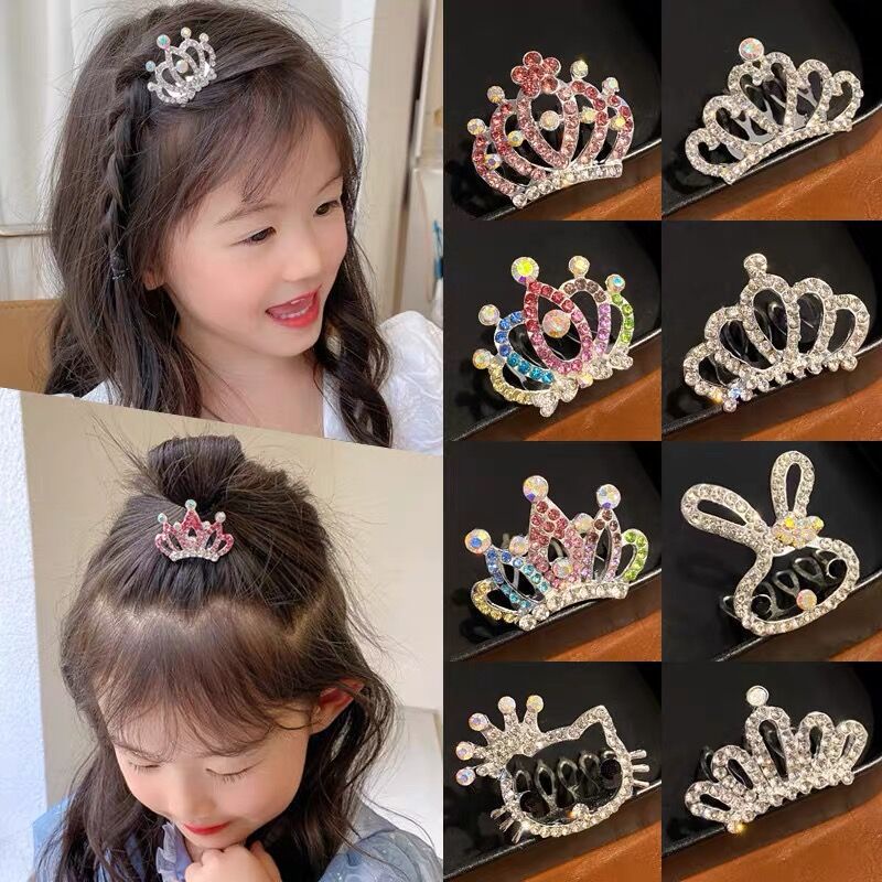 Vương Miện Đính Đá Dễ Thương Xinh Xắn Dành Cho Bé Gái