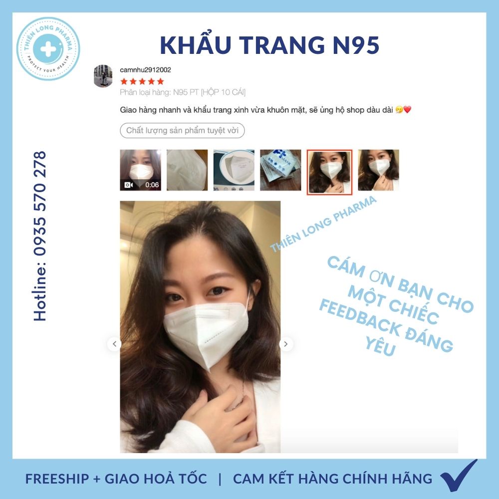 [Hộp 10 cái] Khẩu trang N95 chính hãng,công nghệ nhật bản, khẩu trang y tế 4 lớp, kháng khuẩn chống bụi siêu mịn