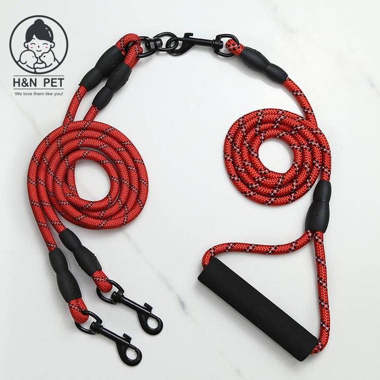 Xích đôi, dây dắt đôi chó chó mèo - Xích 2 đầu đa năng H&amp;N PET