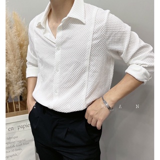 Sơ mi trắng nam , form dáng oversize.