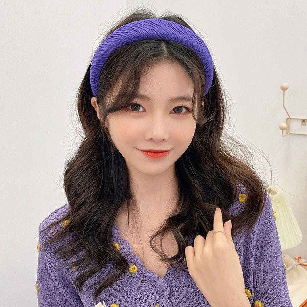 Băng Đô Da Pu WMES15H Rửa Mặt Trang Điểm Thời Trang Phong Cách Hàn Quốc