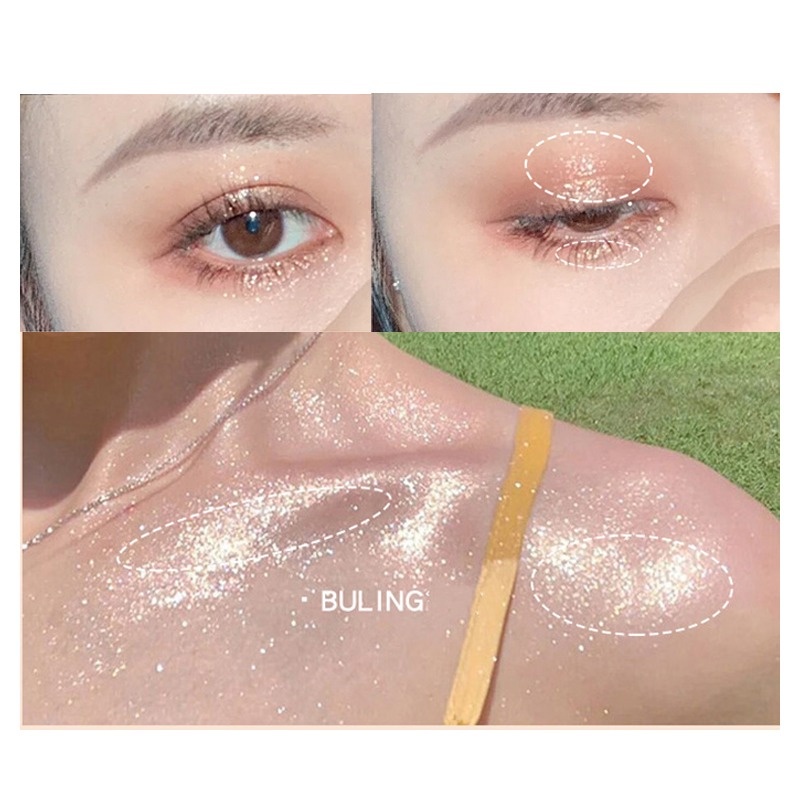 Phấn Bắt Sáng Tạo Khối 3D Lấp Lánh Lâu Trôi Chống Thấm Nước Làm Sáng Da Dành Cho Trang Điểm Mặt