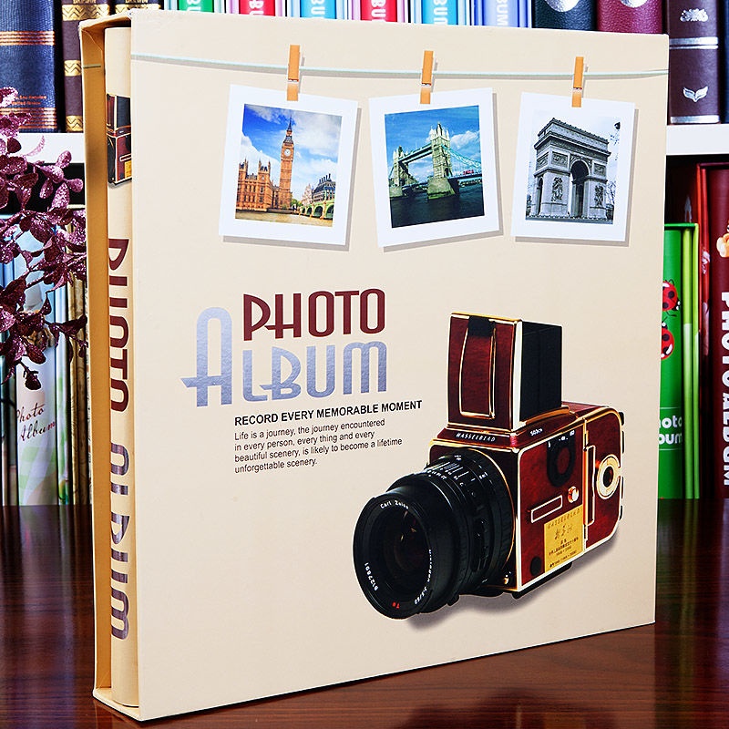 ┇✙Cuốn album 6 inch 500 tờ dung lượng lớn xen kẽ album ảnh gia đình cặp vợ chồng album ảnh trẻ em mỏng sổ lưu niệm