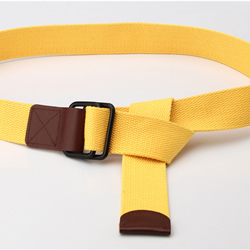 Thắt Lưng Vải Canvas Bản Rộng Màu Trơn Điều Chỉnh Được Phong Cách Vintage Cho Nữ