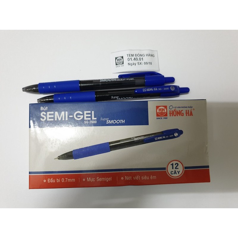 Bút bi Semi Gel Hồng Hà 2600