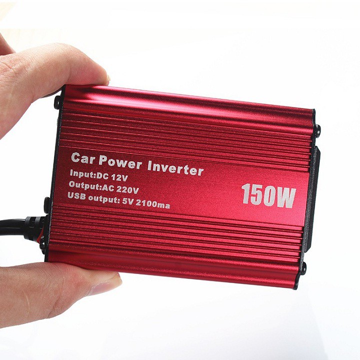 Bộ Chuyển Đổi Nguồn Điện: DC 12V Sang AC 110V/220V - 150W Cho Xe Ô Tô Cao Cấp