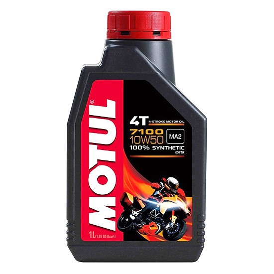 Bộ Bộ nhớt cho xe máy,mô tô phân khối lớn Motul 7100 4T 10W50 và bàn chải vệ sinh sên 3D