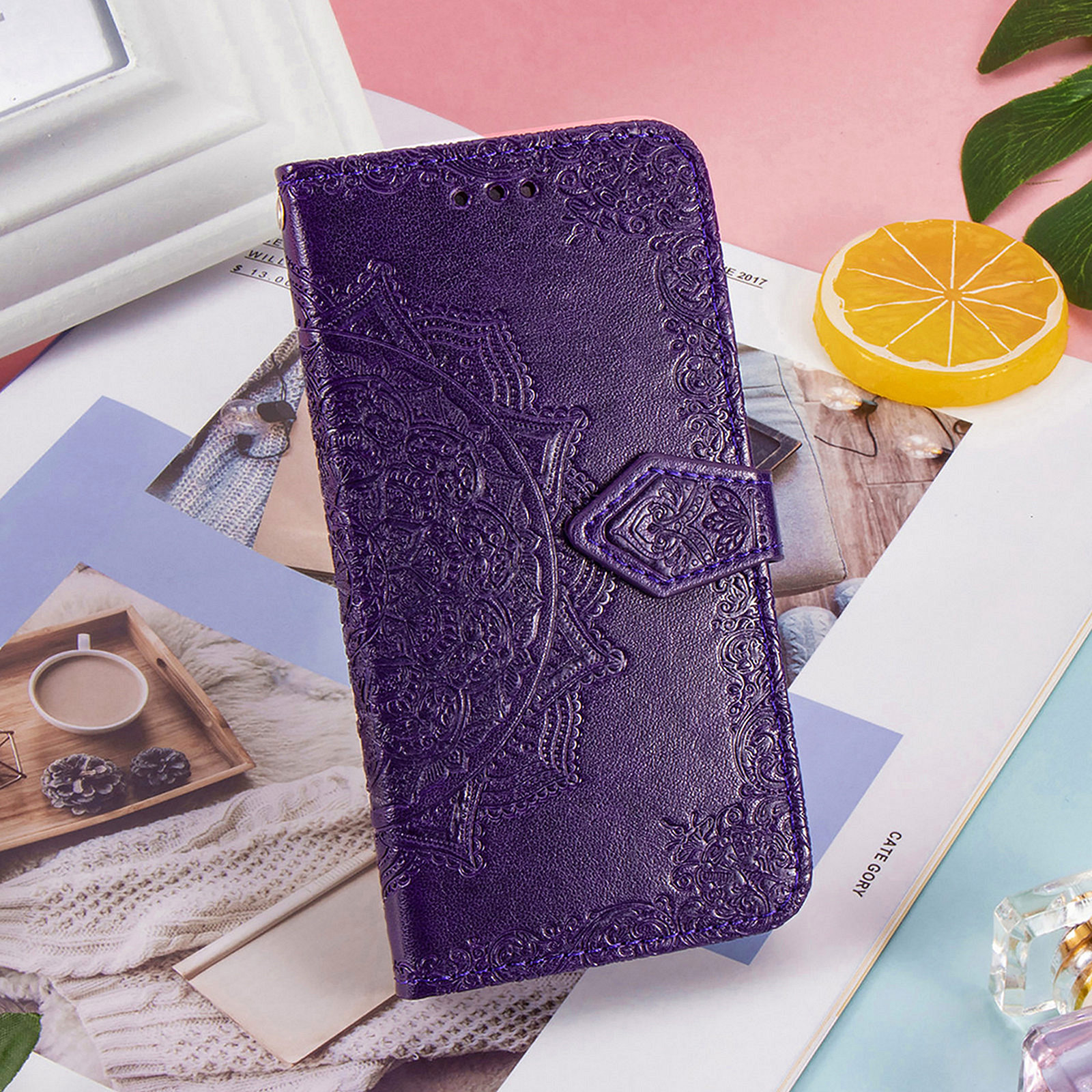 casing Xiaomi Redmi note 6 pro note 7 Mi Poco phone F1 max 3 8 lite 9 se play Phone case Mandala flower Bumper PU Flip Leather Protective Support Cover Wallet card slot blue pink gray purple green black Magnetic