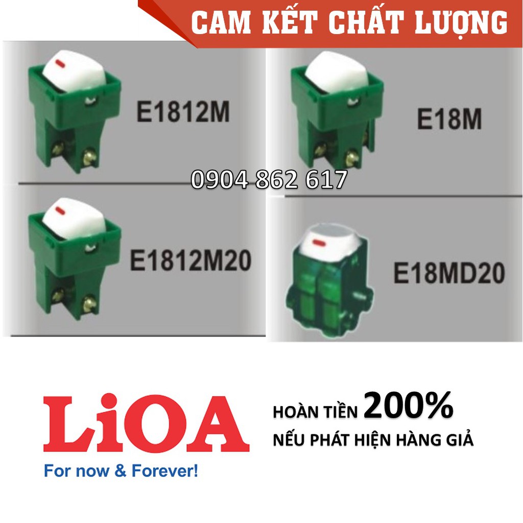 Hạt công tắc LiOA, Nhựa TRẮNG, tiếp điểm ĐỒNG