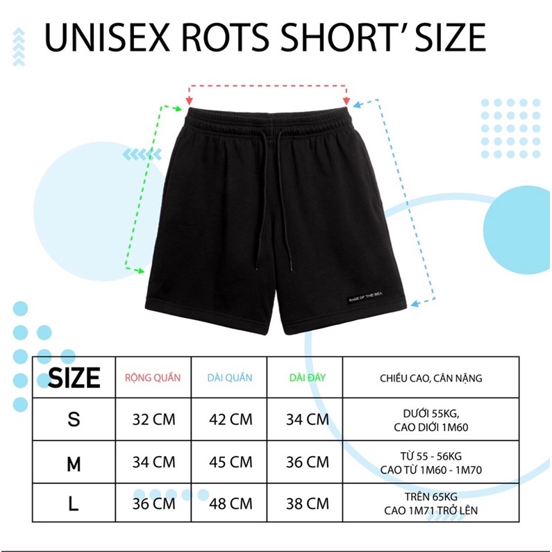 QUẦN SHORT UNISEX FORM ÂU RAGE OF THE SEA (ROTS)-BASIC IN SEASON 2 | BigBuy360 - bigbuy360.vn