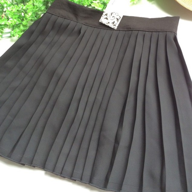 Chân Váy Đen Xếp Ly Cạp Cao Có Quần Bảo Hộ Free Size Dưới 48kg | BigBuy360 - bigbuy360.vn