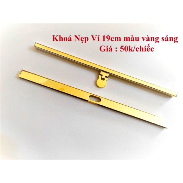 [Mã WB10KD giảm 10k đơn Bất kỳ] KHOÁ NẸP VÍ 19 cm (Loại đẹp) - Khoá túi ví - Phụ kiện Thủ Công Handmade