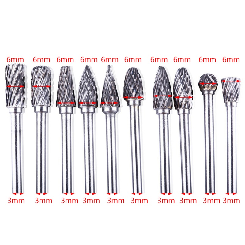 Set 10 Mũi Khoan Xi Măng / Cacbua 6mm Chuyên Dụng Cho Máy Mài Kim Loại