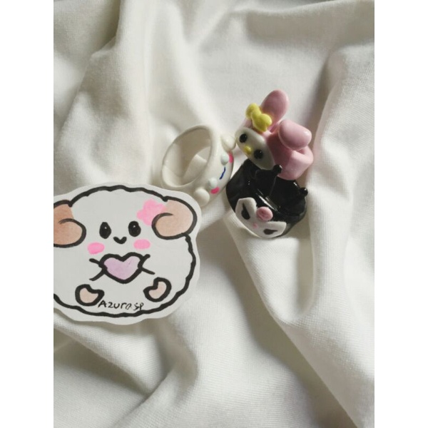 Nhẫn đất sét handmade Sanrio
