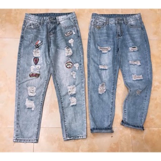 Jean baggy tuyển thêu 2hand