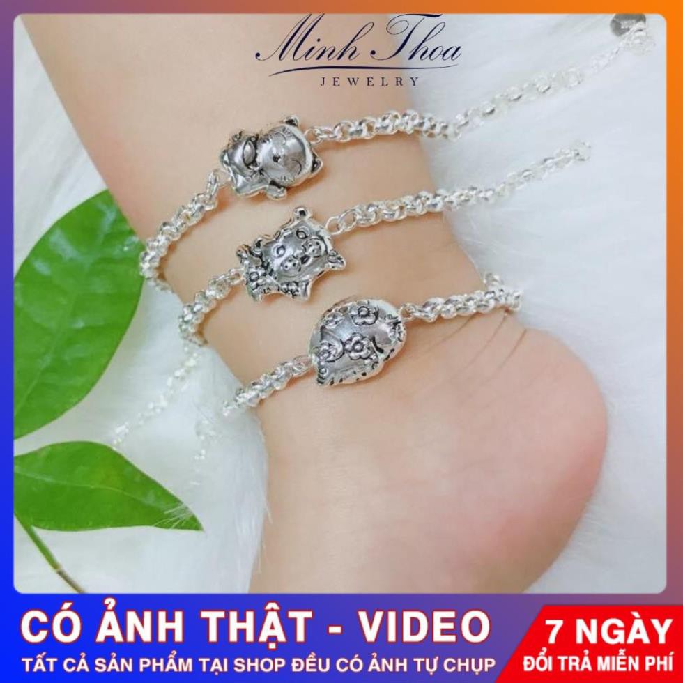 Lắc bạc cao cấp cho bé nam nữ, vòng bạc nguyên chất hình con vật Tuấn Thoan JEWELRY