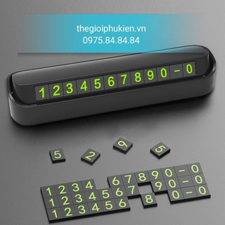 Bảng số điện thoại phản quang gắn trên táp lô, taplo xe hơi, ô tô