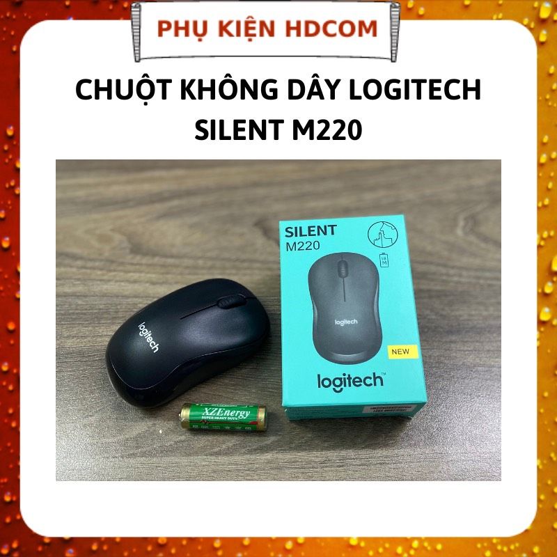 Chuột máy tính, chuột văn phòng không dây Logitech M220 không tiếng động