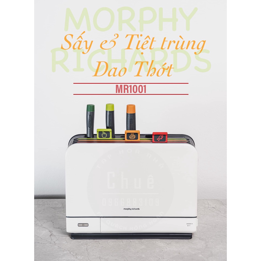 SET DAO THỚT KÈM HỘP SẤY & TIỆT TRÙNG UV MORPHY RICHARD