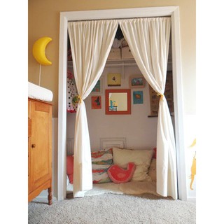 1 rèm cửa vải canvas màn trang trí phong cách vintage