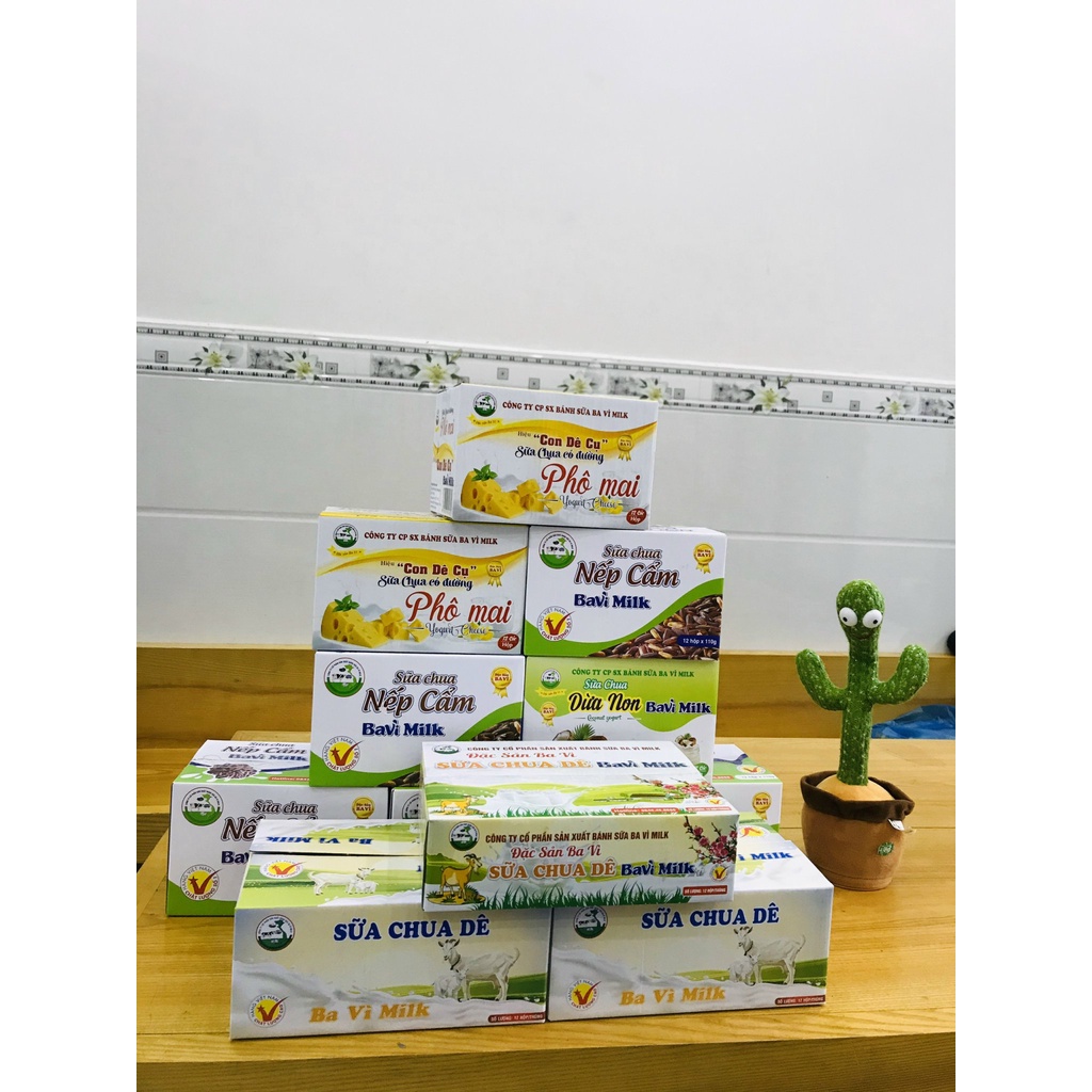 SỮA CHUA ĐỦ VỊ TRANG TRẠI BA VÌ THÙNG 12 HỘP