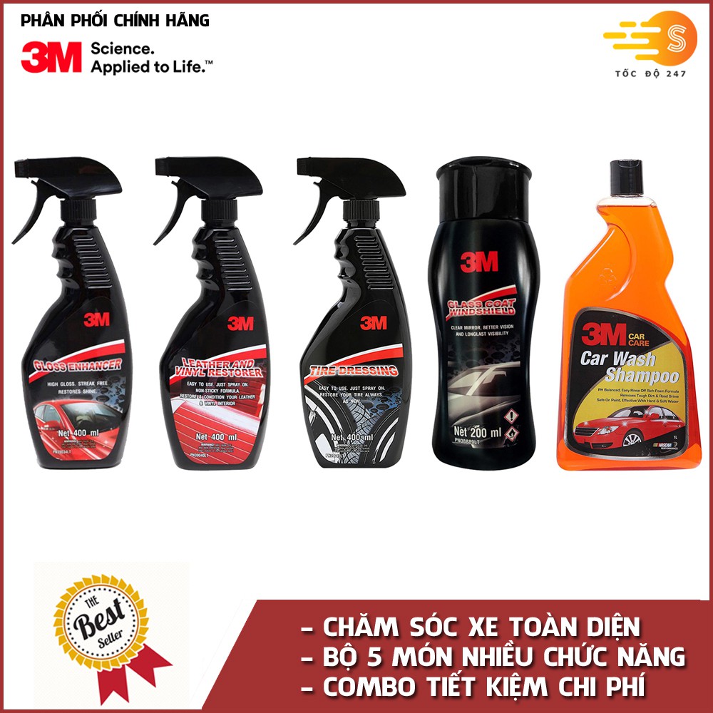 Bộ sản phẩm chăm sóc xe toàn diện 3M 39034LT, 39042LT, 39040LT, 08889LT và RX-1L COMBO 5DD-TL