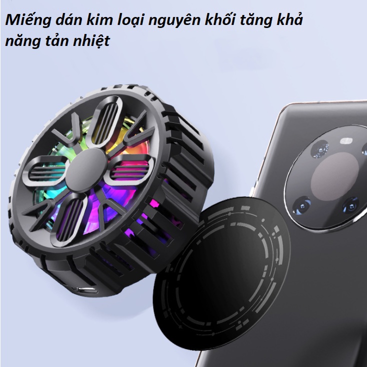 Quạt tản nhiệt gaming cho điện thoại, tản nhiệt sò lạnh siêu mát L01, L05, L06