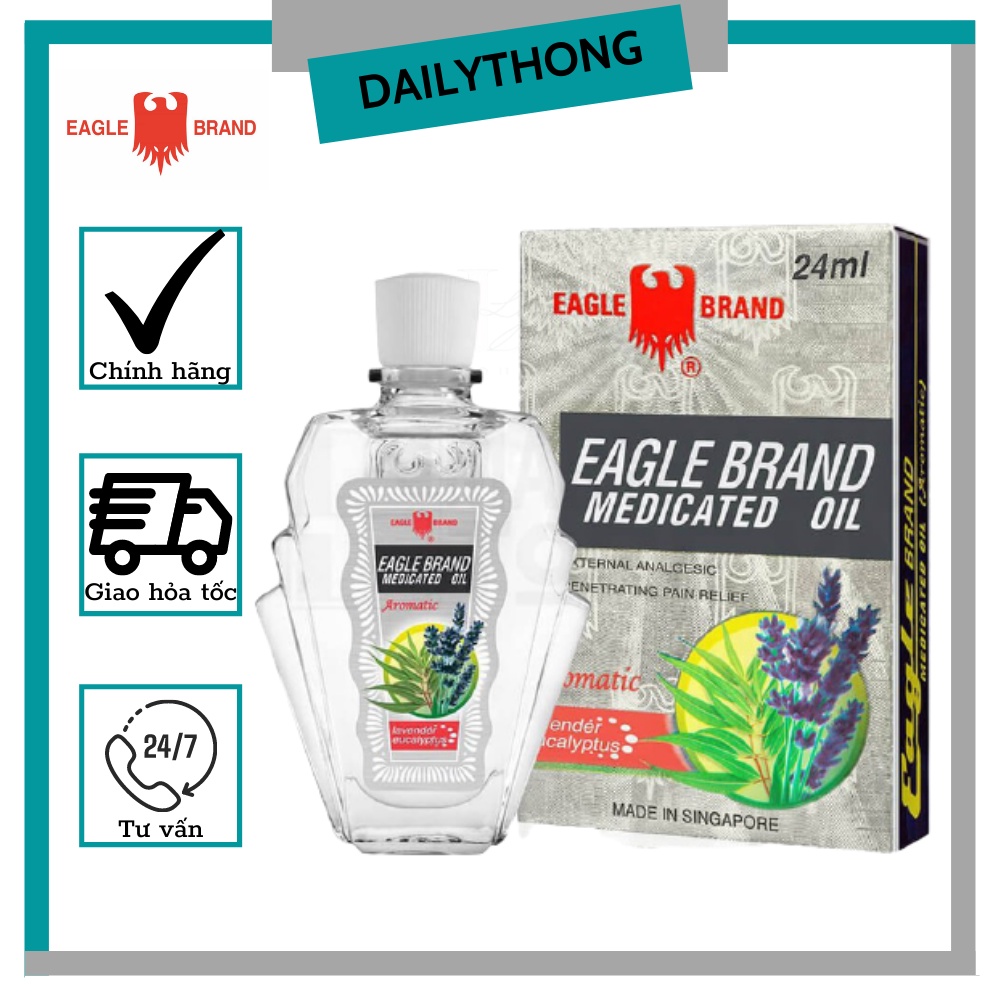Dầu Gió Con Ó Mỹ Eagle Brand Medicated Oil Lavender 24 ml/ Dầu con ó trắng