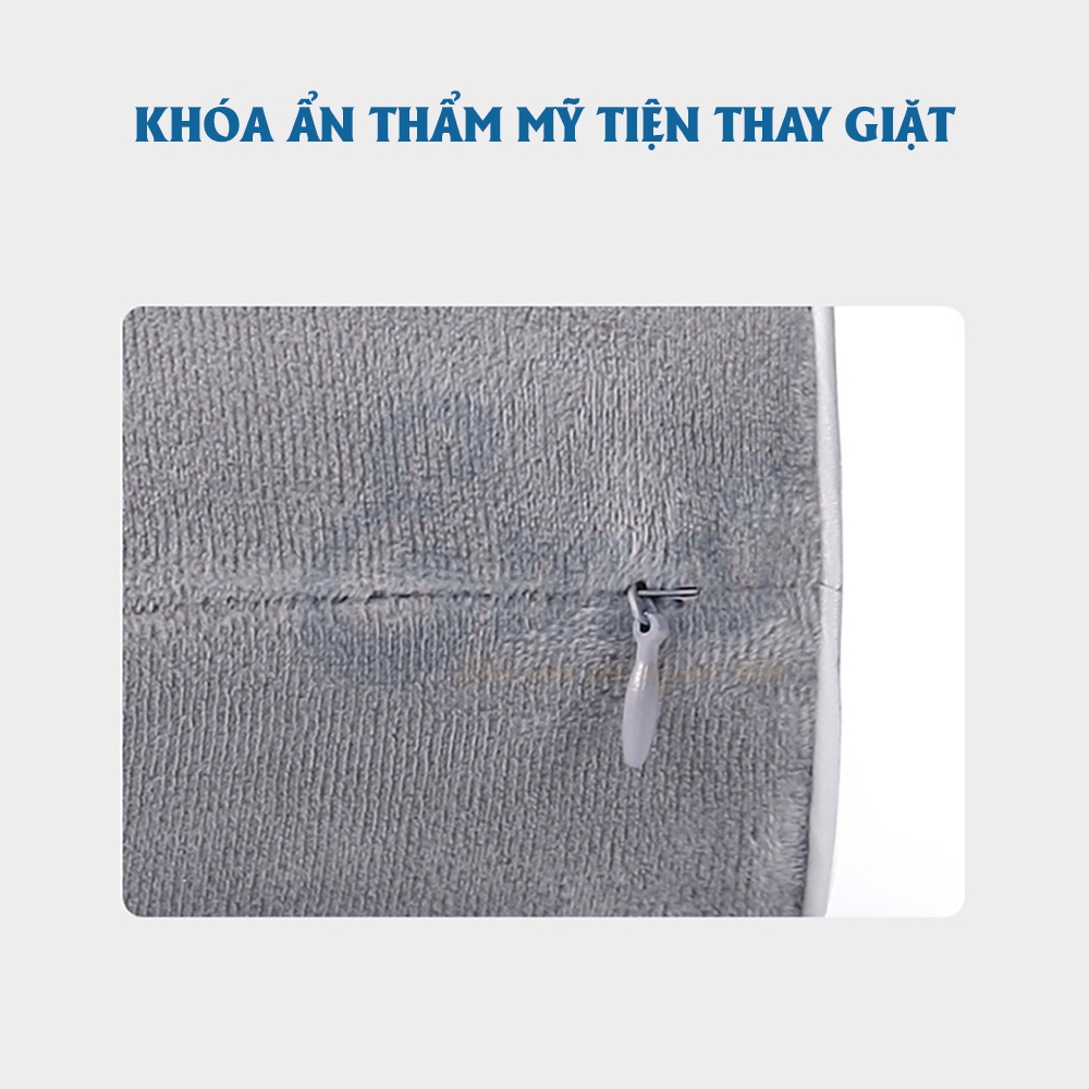 Gối kê cổ cao su non EMA cho người thoái hóa cột sống cổ, thoát vị đĩa đệm, giảm đau mỏi vai gáy - Kích thước 43x10cm