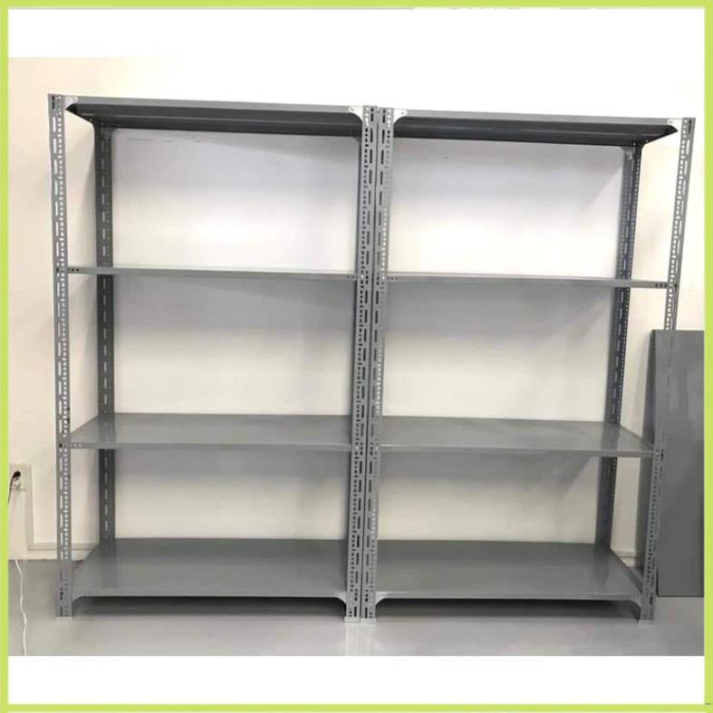 Kệ Sắt V Lỗ Đựng Đồ Đa Năng 4 Tầng : Cao 1,5m X Dài 1m2 X Sâu 0,4m - Lắp Ghép